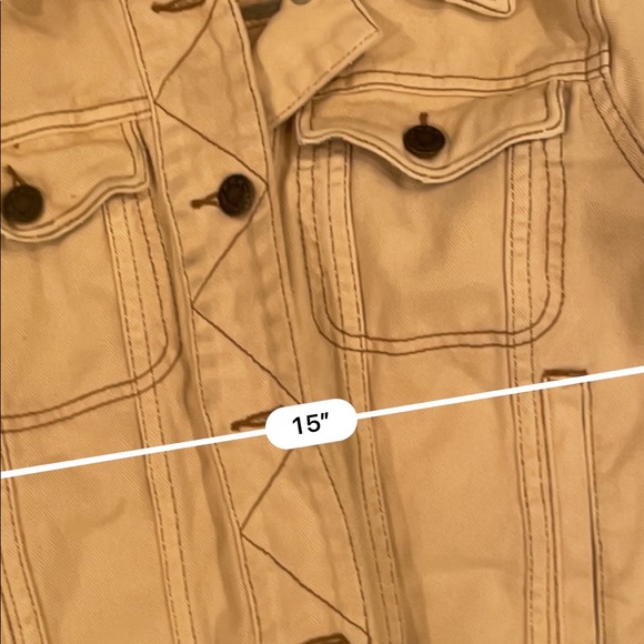 Free people tan denim jean jacket - Picture 6 of 6